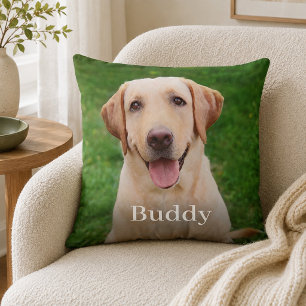 Pet Photo Name Dog Keepsake Cushion