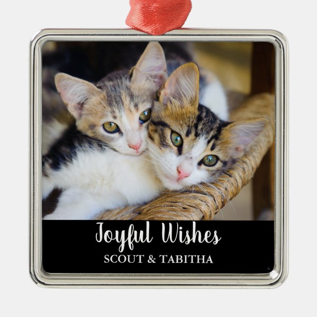 Pet Photo Name Metal Tree Decoration (Front)