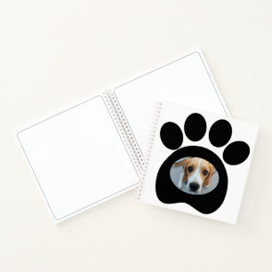 PET PHOTO PAW PRINT FRAME TEMPLATE FOR CATS & DOGS NOTEBOOK