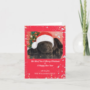 Pet Photo Personalised Dog Lover Merry Christmas Card