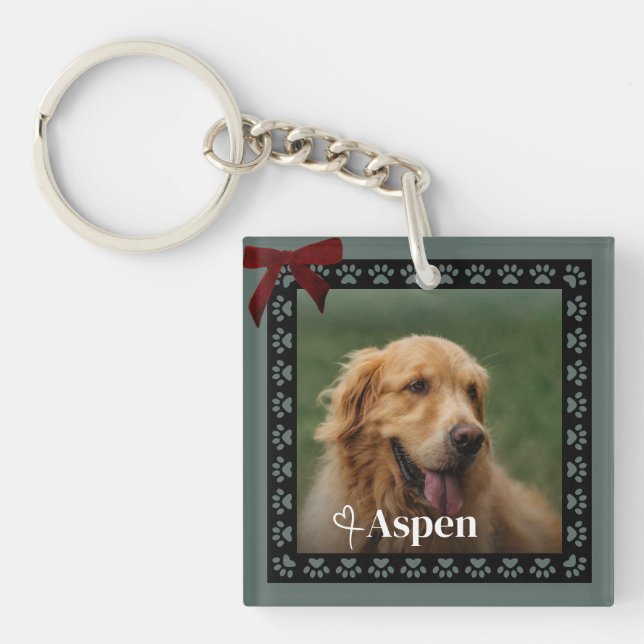 Pet Photo Personalised Key Ring (Front)