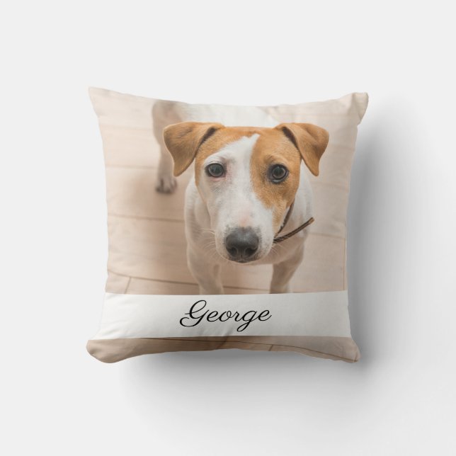 Pet Photo Personalised Throw Pillows (Front)