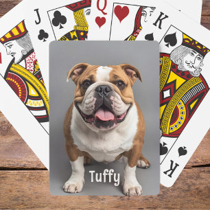 Pet Photo Playing Cards Dog Mom Gift Idea Bulldog