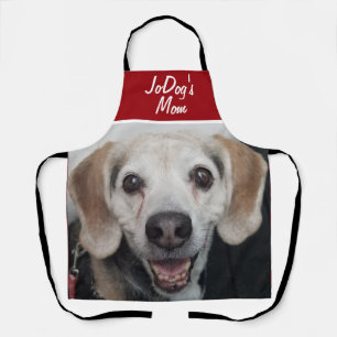 Pet Photo Red White Dog Mum Apron