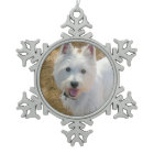Pet Photo Template Pewter Christmas Tree Ornament
