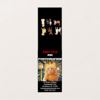 Pet Photographer Animal Photo Folded Business Card