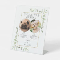 Pet Photos Signature Drinks Greenery Wedding