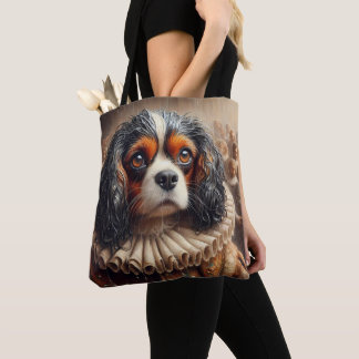 Pet Portrait Hamlet Cavalier King Charles Spaniel Tote Bag