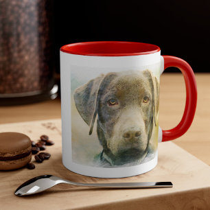 Pet portrait memorial, pet sympathy personalised mug