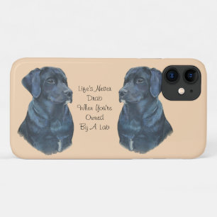 pet portrait picture of black labrador dog case fo