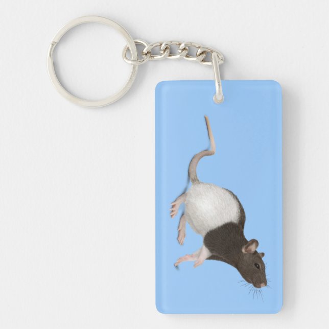 Pet Rat Painting Key Ring (Front)