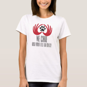 Pet Rescue / Adoption - Heart in Hands - We Care T-Shirt