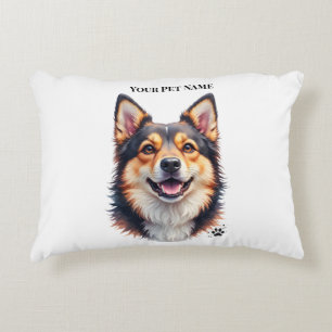 Pet’s Simple Modern Name & Photo Custom Design Decorative Cushion