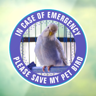 Pet Safety Alert Custom Bird Photo First Responder