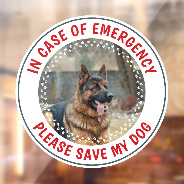 Pet Safety Alert Custom Dog Photo First Responder (Sheet 2)