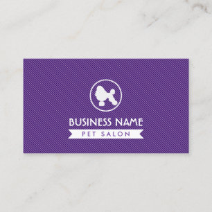 Pet Salon Pet Care Modern Purple Business Card