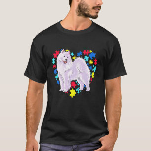 Pet Samoyed Autism Awareness Month For Dog Mum And T-Shirt