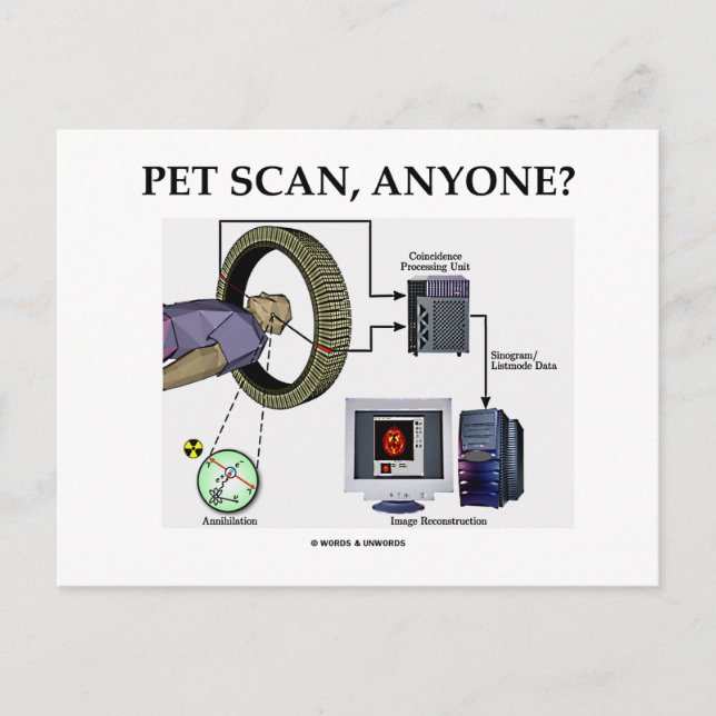 PET Scan, Anyone? (Positron Emission Tomography) Postcard (Front)