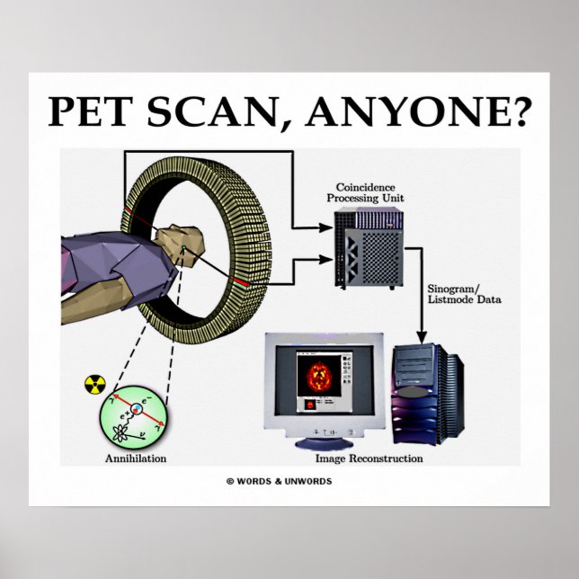 PET Scan, Anyone? Positron Emission Tomography Poster (Front)