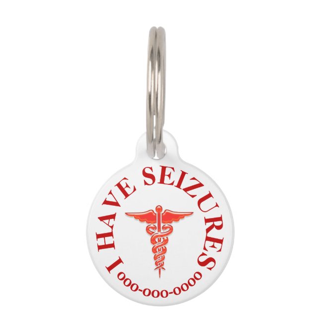 Pet seizure ICE vet notification Pet Tag (Front)