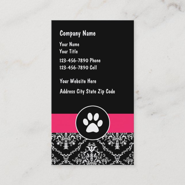 Pet Service Business Cards (Front)