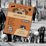 Pet Services Flyer<br><div class="desc">Designed for the Pet Service Business Owner.  This product makes a great way to advertise your Pet Services Business.  All text is 100% customisable. By 1Bizchoice (rights reserved).</div>