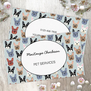 Pet Services French Bulldog Business Card