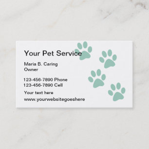 Pet Services Simple Business Cards