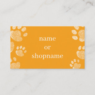 Pet Shop Business Card Template orange