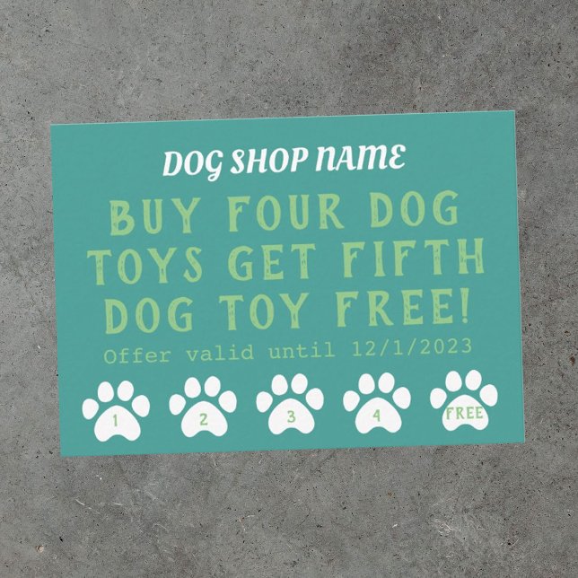 Pet Shop Dog Toy Loyalty Card  (Creator Uploaded)
