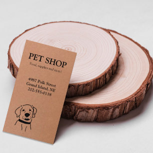 Pet Shop Kraft Business Card