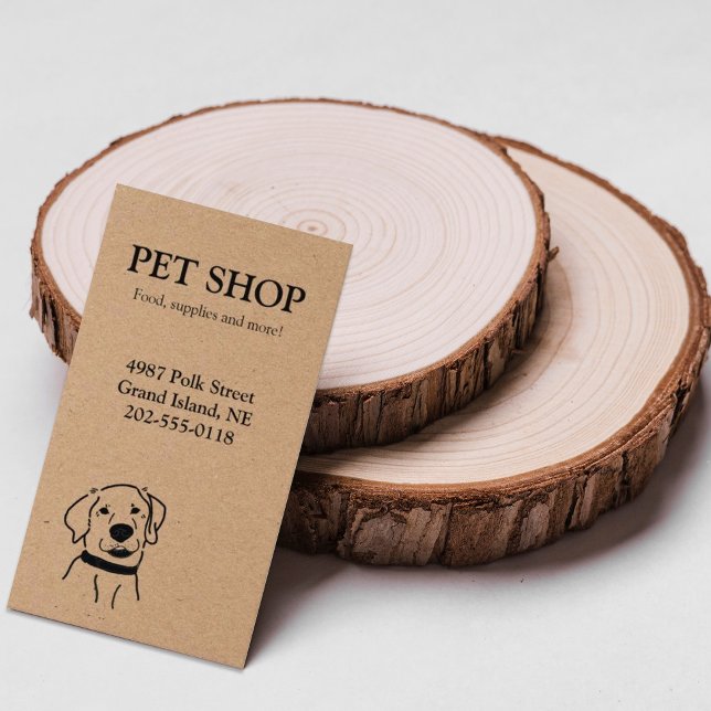 Pet Shop Kraft Business Card (Creator Uploaded)