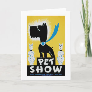 Pet Show Dog Cat 1937 WPA Card