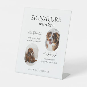 Pet Signature Drink Menu Pedestal Sign