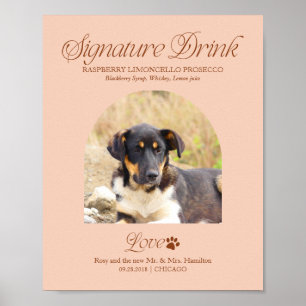 Pet Signature Drink Wedding Sign with Photo