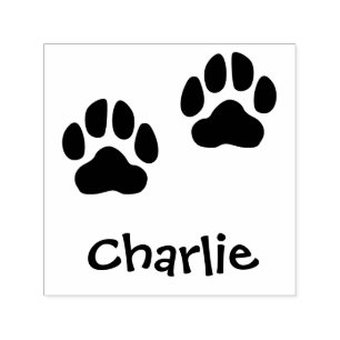 Pet Signature With Paw Print Stamp Charlie