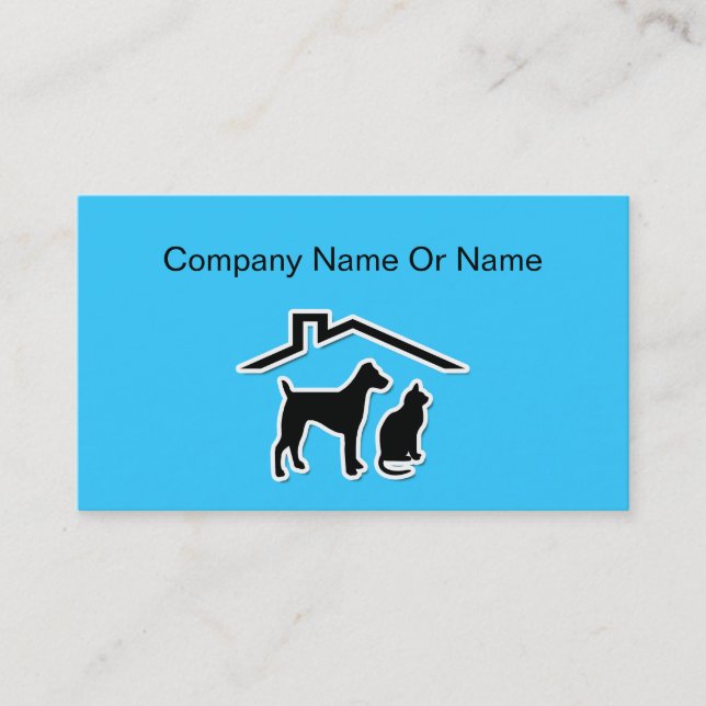 Pet Silhouette Business Cards (Front)