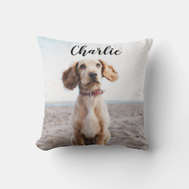 Pet Simple Elegant Modern Photo Cushion (Front)
