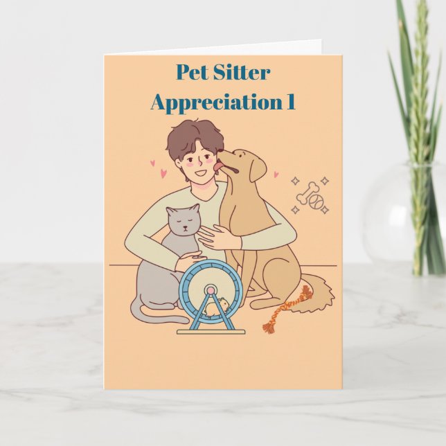 Pet Sitter Appreciation Card (Front)