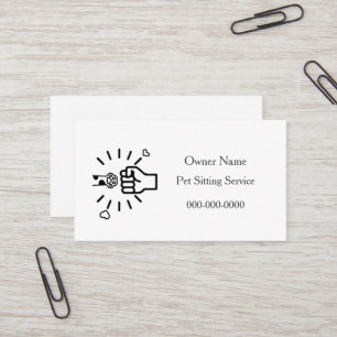 Pet sitter business card