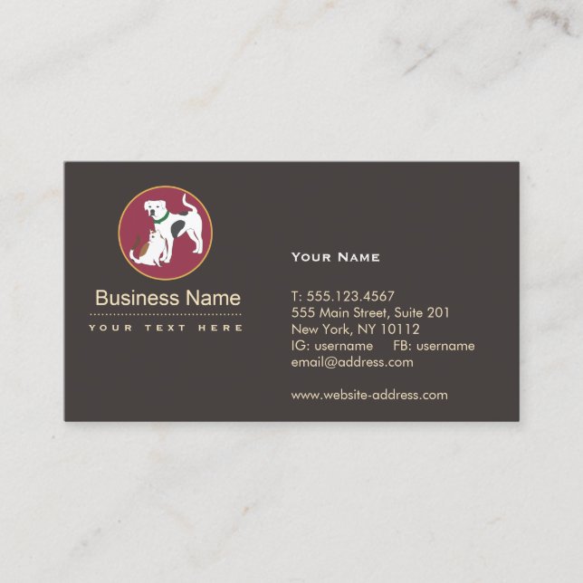 Pet Sitter Business Card (Front)