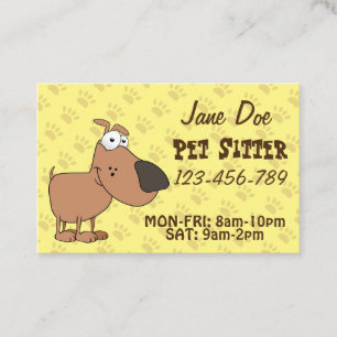 Pet Sitter Business Card