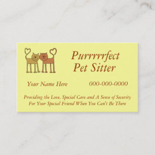 Pet Sitter Business Card