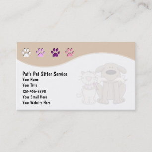 Pet Sitter Business Cards