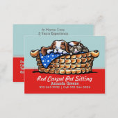 Pet Sitter Care Business CKCS w/ Cat Cherry Business Card (Front/Back)