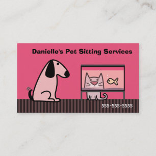 Pet Sitter Dog & Cat Business Card