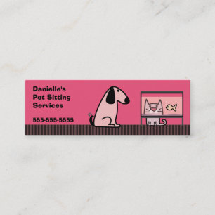 Pet Sitter Dog & Cat Mini Business Card