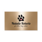 Pet Sitter Dog Walker Paw Heart Modern Gold