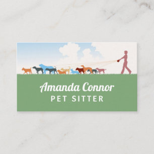 Pet Sitter Dog Walking Service  Business Card