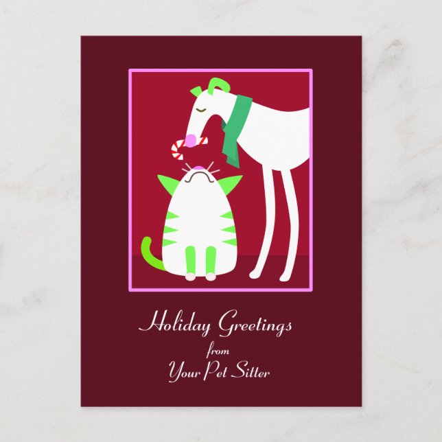 Pet Sitter Holiday Postcard (Front)